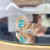 Honey Stew 2 Carat Oval Cut Moissanite Women's Ring in Silver and Gold with Diamond Accent - European American Style