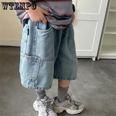 Pants Children's Denim Shorts Summer Boys' Thin Pants Loose Casual Five Quarter Pants Boys' Trend