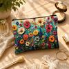 Double-sided Printed Flower Makeup Bag Floral Cosmetics Storage Bag Toiletries Organizer  Travel