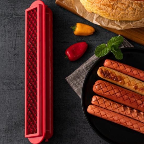 Hot Dog Slicer for Grilling Stainless Steel Waffle Cutter Quick Hot Dog