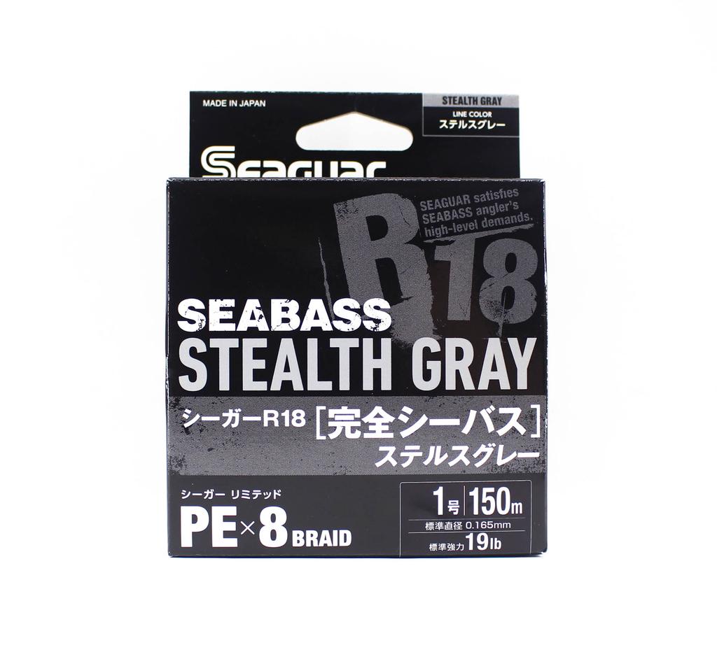 Seaguar P.E Line R18 Seabass 150m Size 1 19lb Stealth Gray (8252)