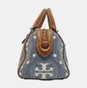[Pre-Owned] T Monogram Zipper Closure Fabric And Leather Barrel Bag Mini - Fair #19B6XOQ