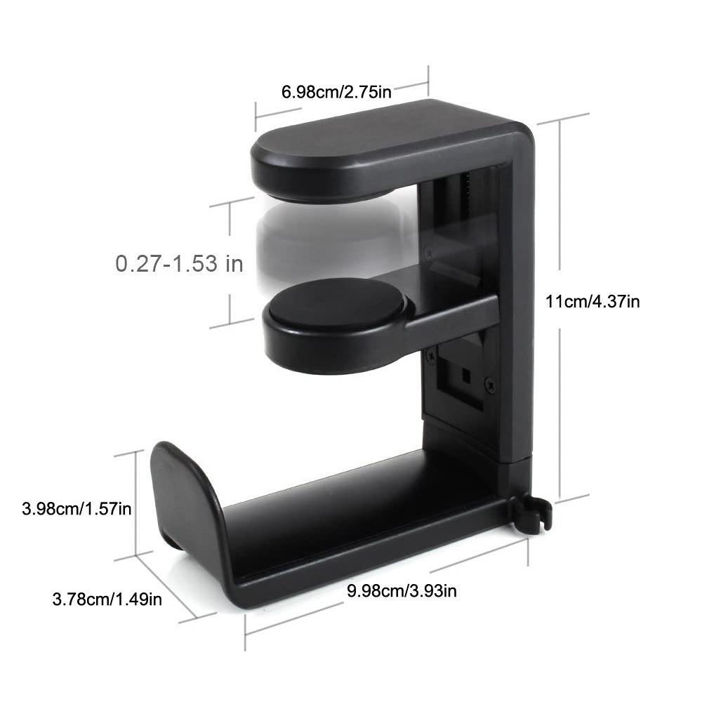 Support de casque de jeu PC, support de crochet de casque, support de suspension avec pince de bras rotative réglable, support de sac universel de montage de bureau