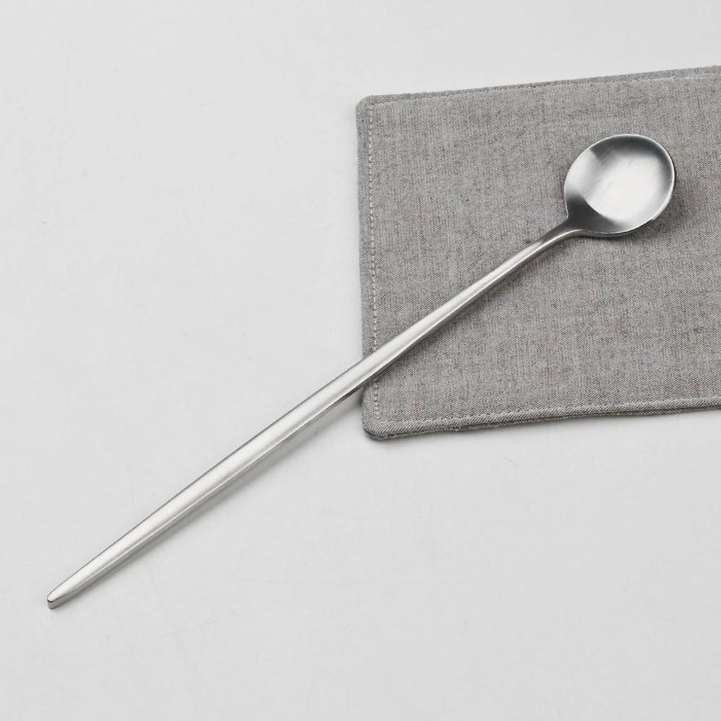 Avella Matte Stainless Steel Long Teaspoon Silver