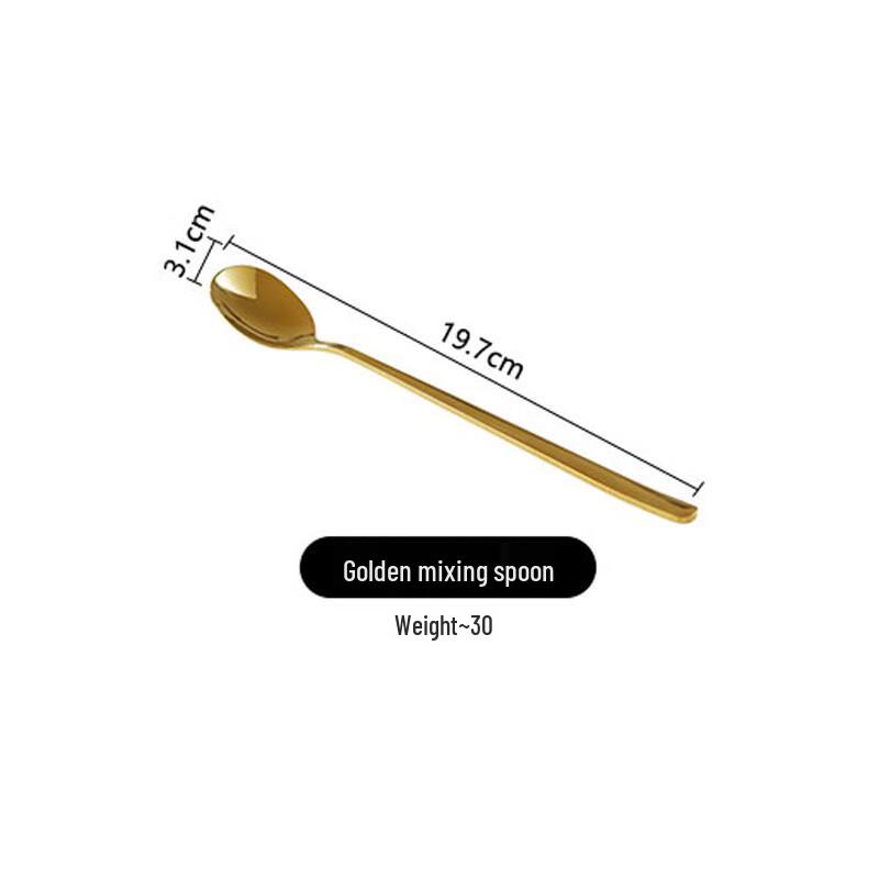 

304 Stainless Steel Gold Stirring Spoons Set