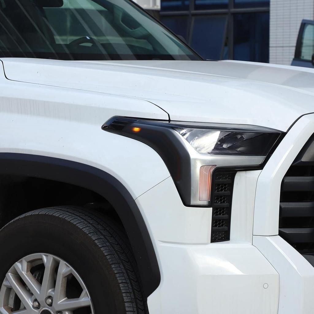 Front Light Vinyl Overlay Tinted Cover Trim Compatible with Toyota Tundra 2022-2025, Car Exterior Decoration Accessories