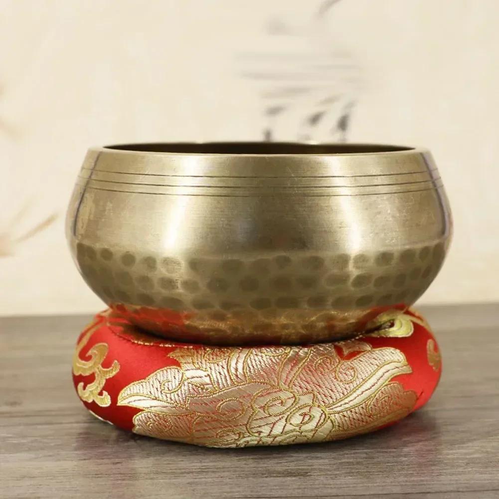 Silk Cushion Pillow Buddha Sound Bowls Pad For Tibetan Singing Bowl In Nepal Bowl Cushion Embroidered Handcrafts Random Colors