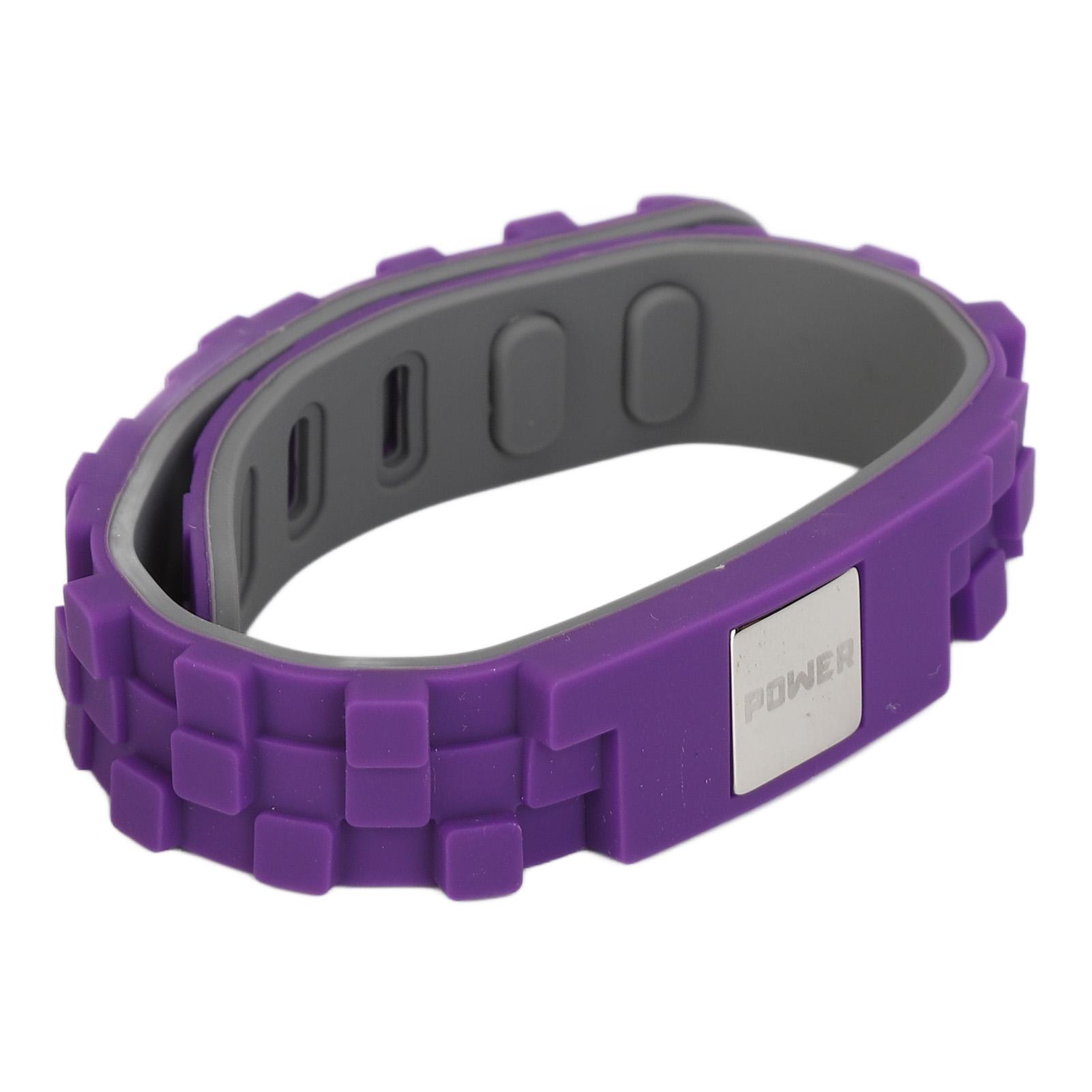 

Антистатический браслет на запястье регулируемый водонепроницаемый легкий силиконовый с отрицательными ионами спортивный браслет фиолетовый