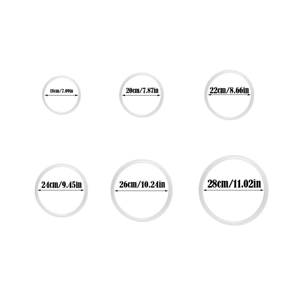 Multi-Size Pressure Cooker Sealing Ring O-Ring Replacement Silicone Gasket Pressure Cooker Gasket