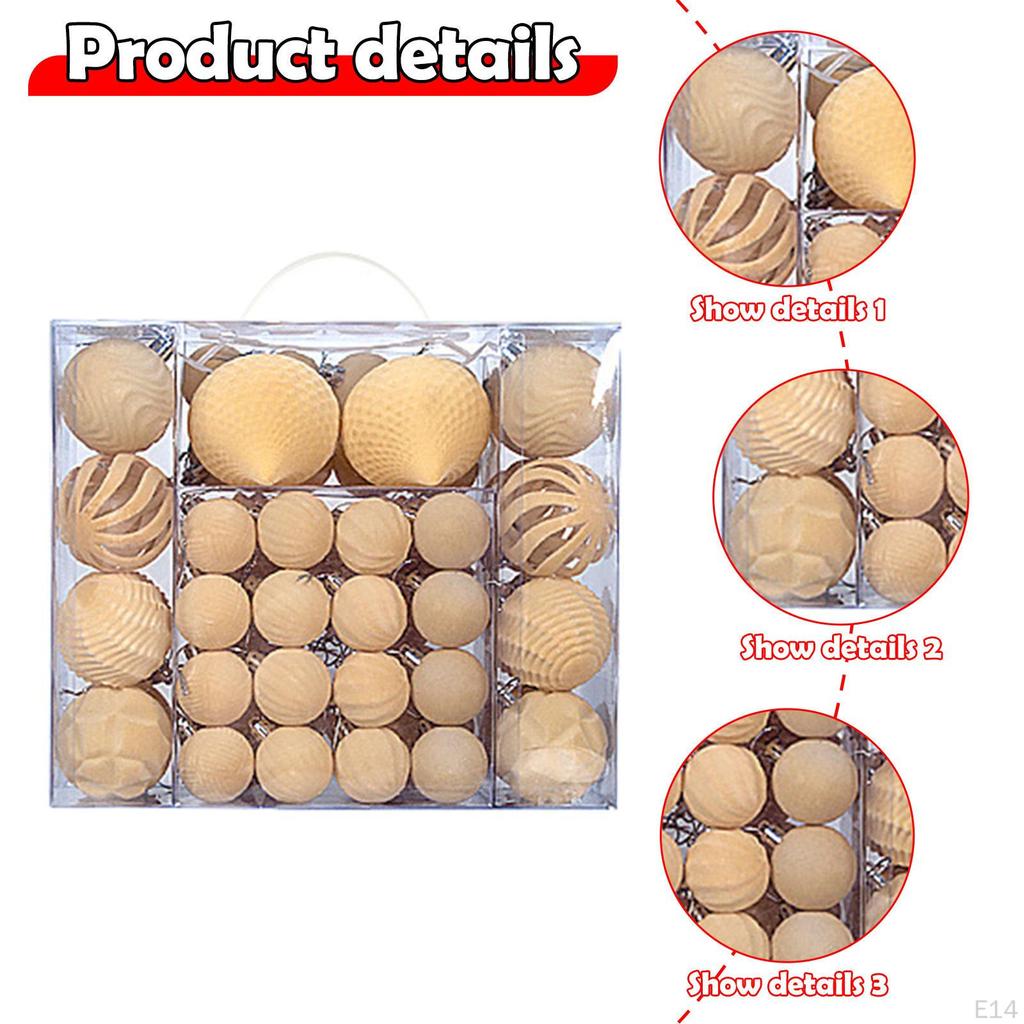 48 Pieces Christmas Ball Ornaments Shatterproof Thoughtful Gift Hanging Balls
