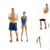 1/64 Scale Diorama Figures 2pcs Swimsuit Girl Old Man Hand Painted Miniature Scene for Railway Sets