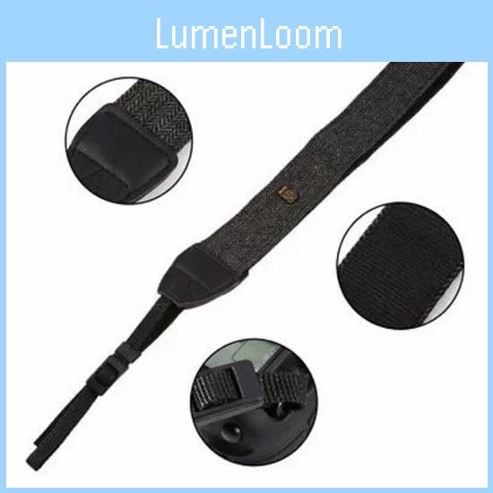 Camera Shoulder Retro Neck Strap Belt For Nikon Sony Slr Dslr Black Stripe