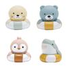 4Pcs Animals LED Light Up Bath Toy Swimming Water Soft Rubber Float Induction Luminous Penguin Dinosaur Fun