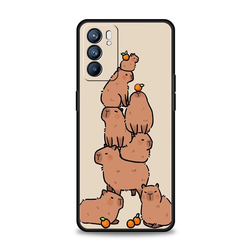 

Чехол для телефона Capybara с изображением мультфильма для Oppo Find X6 Pro X5 A54 A53 A52 A9 A15 A95 A17 A16 A76 A74 A57 A31 A3s Reno8 Reno6 Pro 5G Cover Oppo A16