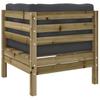8 Piece Garden Sofa Set with Cushions Pressure Treated Pine Wood