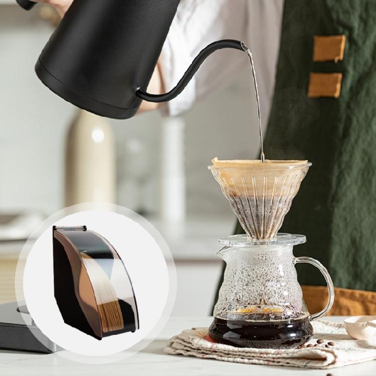 Stirdy Actylic Materials Filter Paper Storage Organizers with Fan Shape Designs Portable Accessory for Easy Access