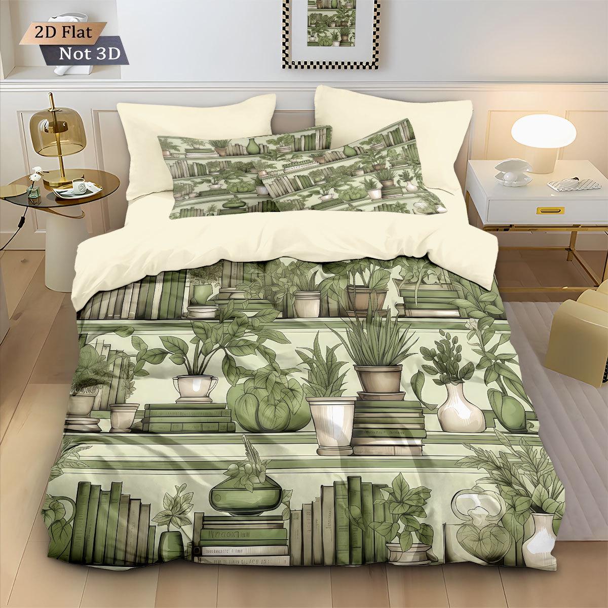 Цветочный 3D-принт Комплект постельного белья для общежития - Пододеяльник и наволочки (3 шт) 135x200 cm