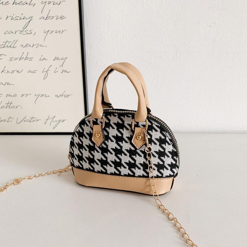 Shell Bag For Kids With Pu Material And Color Block Design For Daily Use