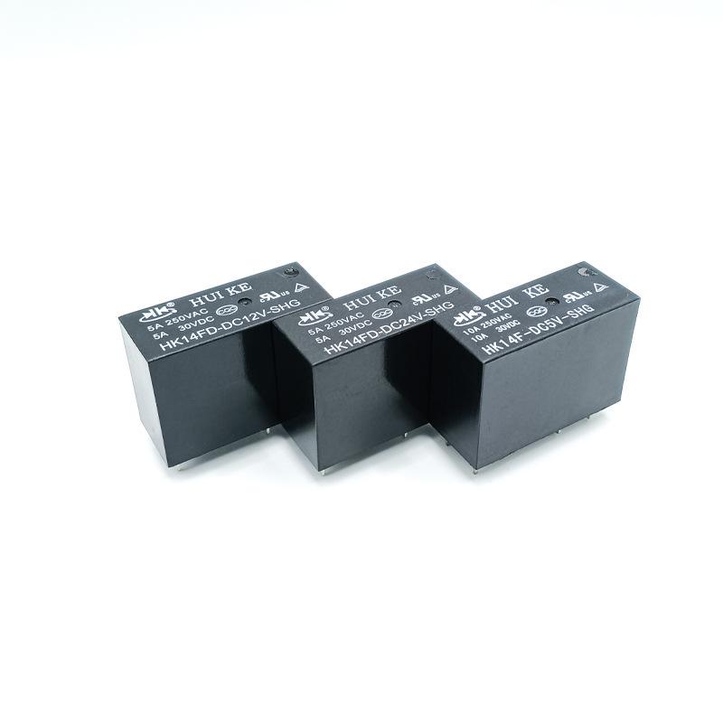 Huike Power Relay HK14FD: 12V/5V/24V, 8-pin, 5A, 2 NO/2 NC