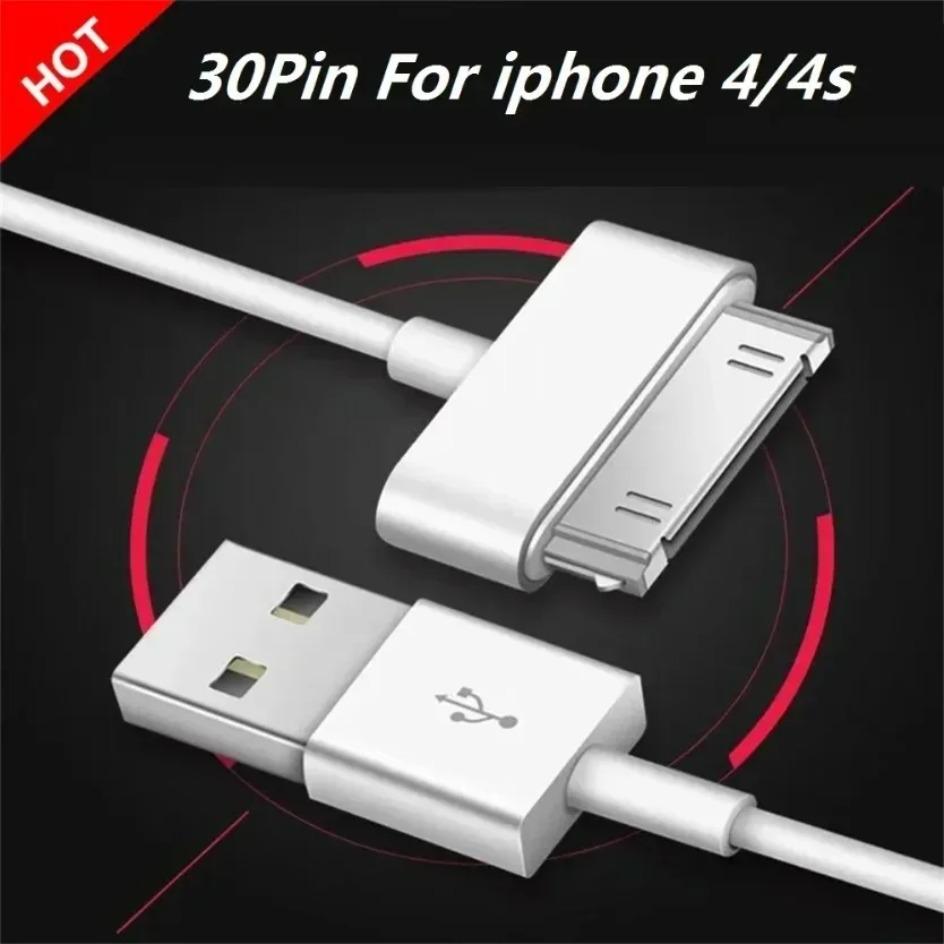 30 Pin USB Chargers Cable For IPhone 4 4s 3G 3GS iPad 1 2 3 iPod Adapter Accessories Nano Touch Charging Data Cable Usb Charger