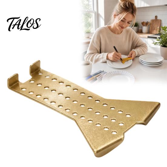 Ceramic Edge Tracing Tool Border Draw Positioning Template, Metal Pottery Line Tool, Smooth Precision Drawing Template Artistic for And Plates
