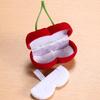 Convenient Jewelry Travel Case Versatile Stud Earrings Storage Box Cherry Decor