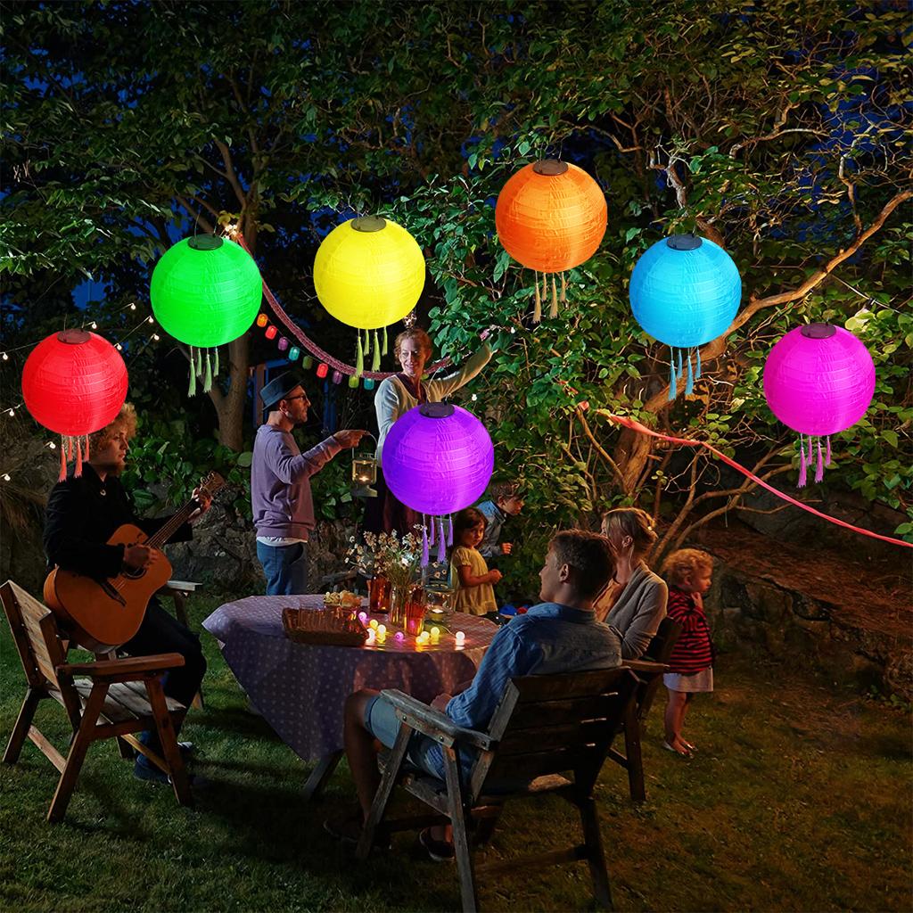 Solar Operated LEDs Outdoor Lantern H anging Light Decorative Lantern 300mm 12inches IP65 Water Resistance Built in