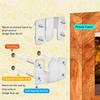 1 Pair Wall Mounting Bracket Picture Hanger Rustproof Corrosion Resistant 10kg Load-capacity Easy To Install Black Flush Mount Brackets