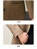 Women's Black Wool Coat - High-End, Thick, Mid-Length, Stylish for Autumn/Winter 2025