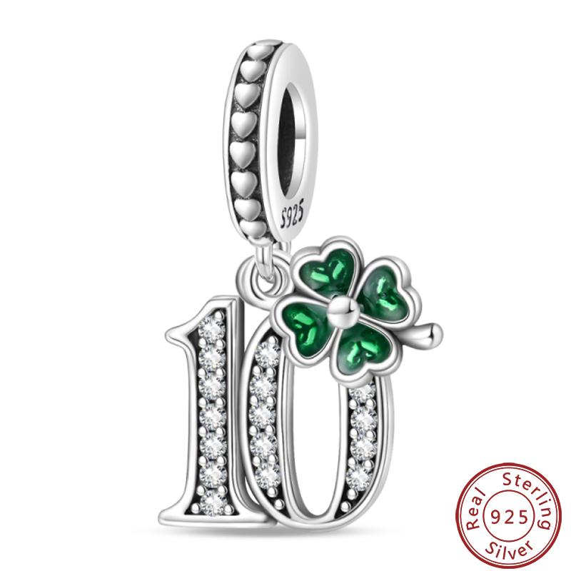 Lucky Collection Copper Craft Lucky Number Clover Green Charms Beads 3Mm Diy Elegant Holiday Fine Jewelry Gifts