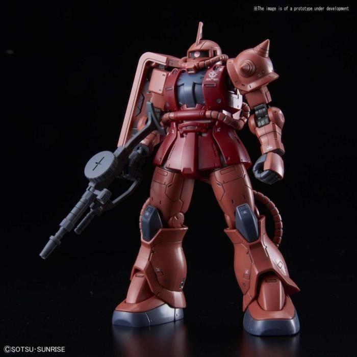 Kit Maquette GUNDAM - HG 1/144 - MS-06S Zaku II - Rouge - Plastique - Pour Enfants 10 ans et plus