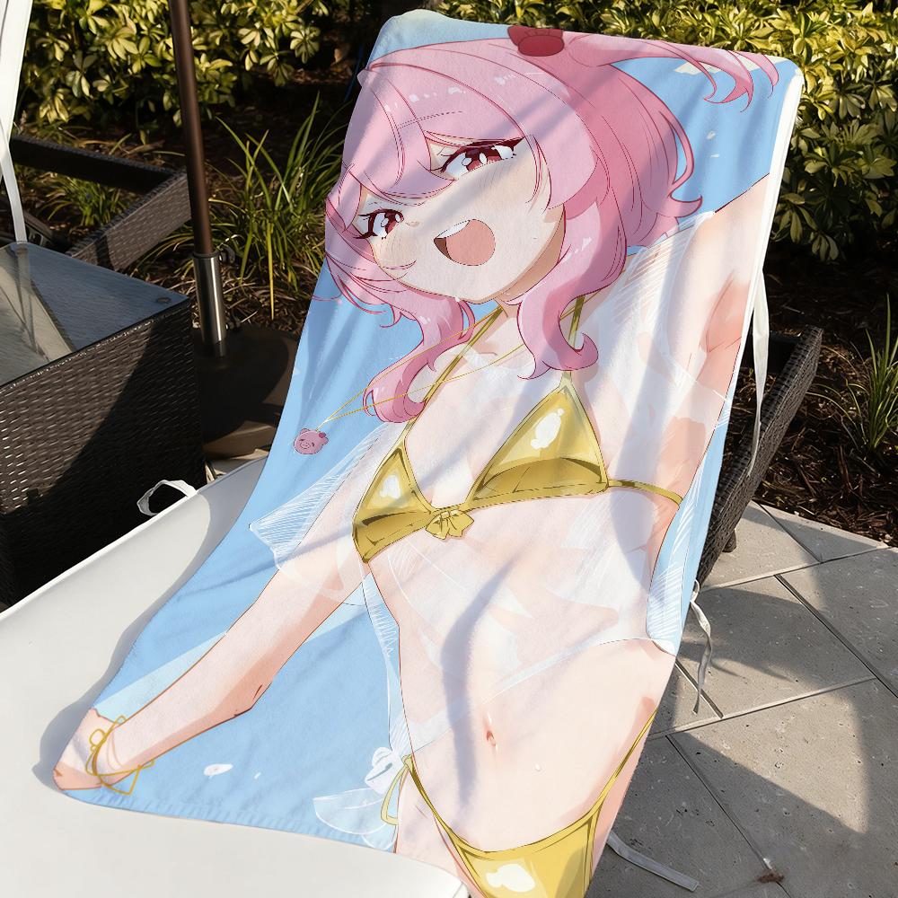 VTuber R-Rosemi Lovelock Handtuch Sport Schnelltrocknend Reise Campingausrüstung Sanddicht Weich Leicht Großes Strandhandtuch