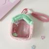 Clear Figure Display Bag with Keychain,Portable Doll Storage Bag Carrying Case Pouch Keying Charms for Collectibles