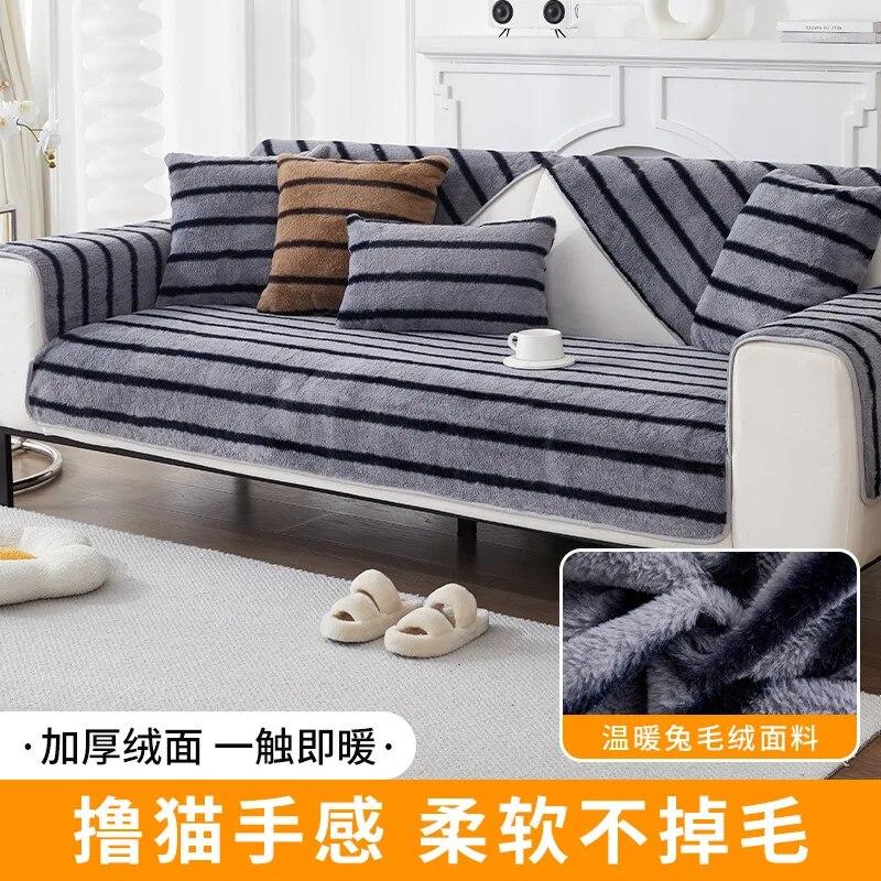 

Kış sıcak luks peluş kanepe kapakları kaymaz kalınlaştırmak yumuşak kanepe yastığı oturma odası anti-kedi köpek çizik kanepe kılıfı ev dekor 70x70cm 1pcs