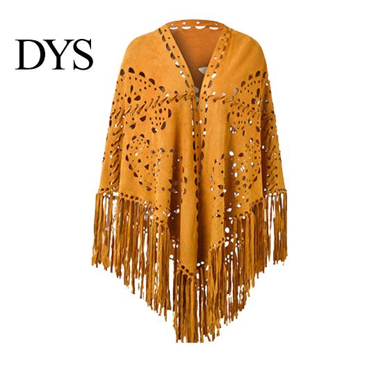Classic Women Shawl Warm Fabric Solid Color Versatile Hollow Skin-friendly Tassels Hem Winter Scarf Comfortable Wrap Accessory