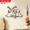 2D Flat Metal Wine Cup Silhouette Decoration Iron Art Wall Art Sculpture  Wall Displays