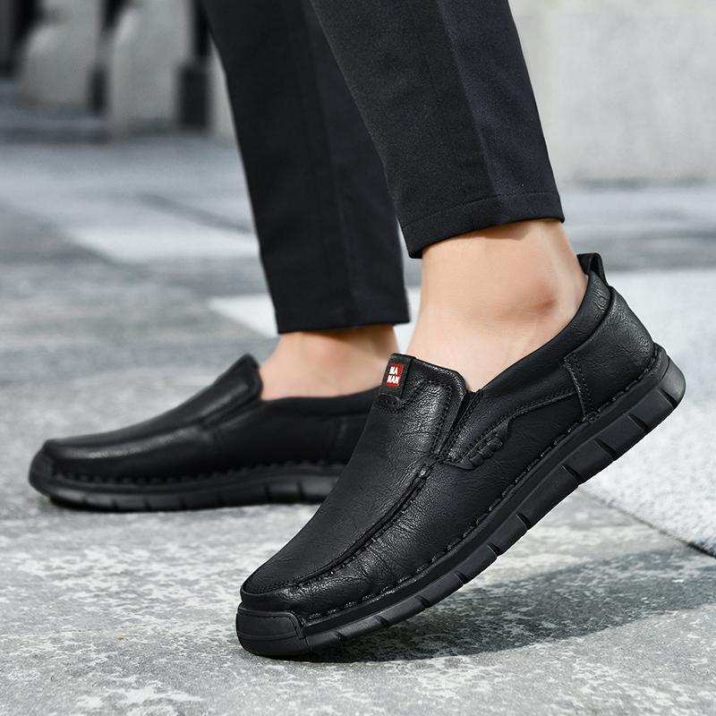 New Soft Leather Men's Shoes Outdoor Men's Loafers Luxury Breathable Men's Driving Shoes Non-Slip Men's Casual Shoes