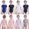 Combinaison Adaptée Unisexe pour Enfants Fermeture Éclair Invisible au Dos Anti-Déchirure Col Rond Manches Courtes Bodysuit