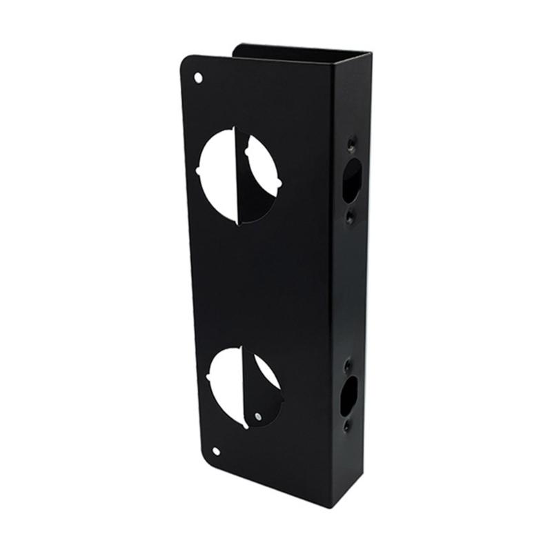 Piastra di Sicurezza per Porta a Doppio Foro in Acciaio Inossidabile Tipo Pesante Rinforza Porta d'Ingresso in Legno o Metallo