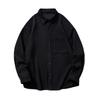 Light Luxury Men's Suede Solid Color Long-sleeved Shirt Men's Autumn New Trendy Brand Loose Drape Shirt Jacket