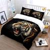 Roaring tiger design pattern. Bedding sets Duvet cover sets Duvet covers Pillowcases(1*Duvet Cover 2*Pillowcases without duvet insert)