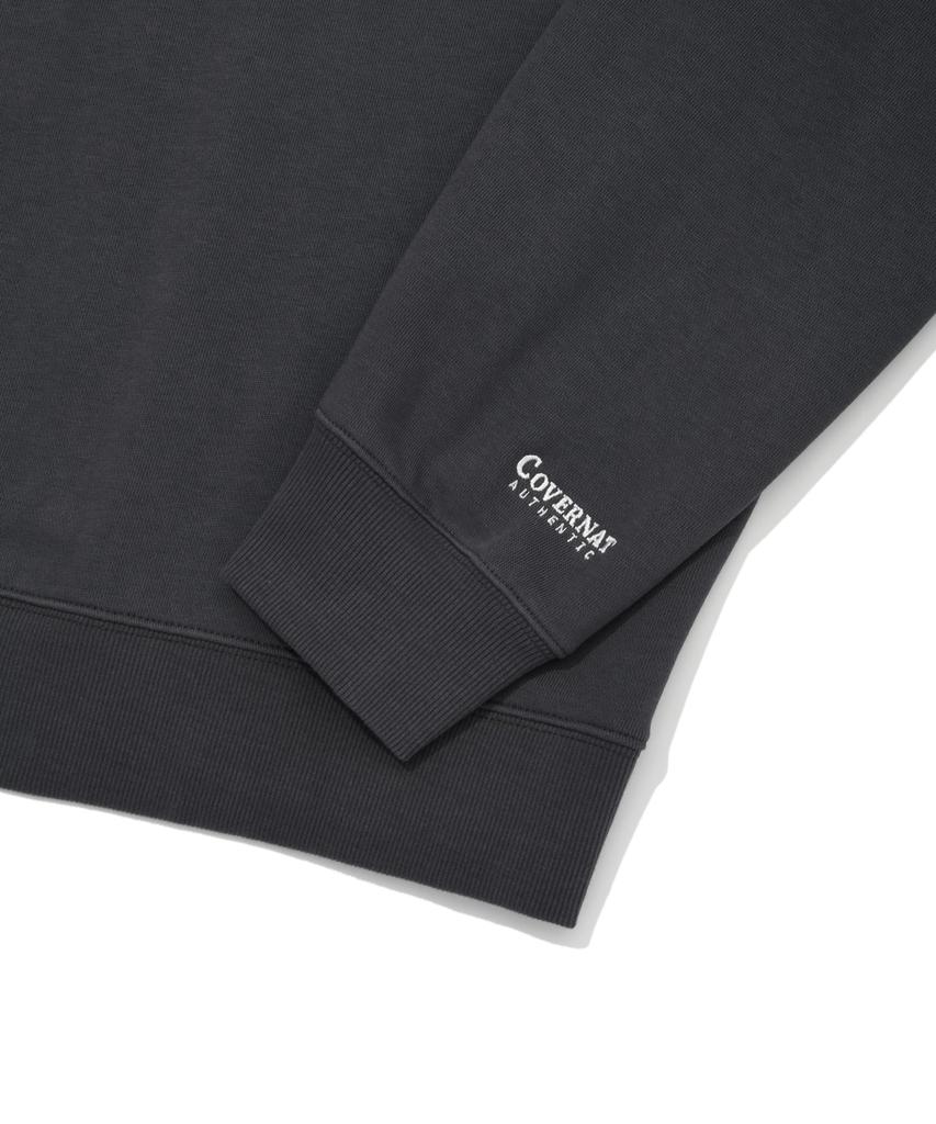 COVERNAT C Logo Half Zip Sweatshirt Charcoal