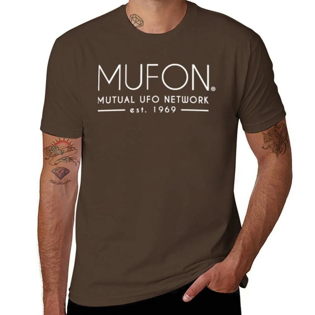 Mufon White T-Shirt Blanks Korean Fashion Tops T-shirt Men