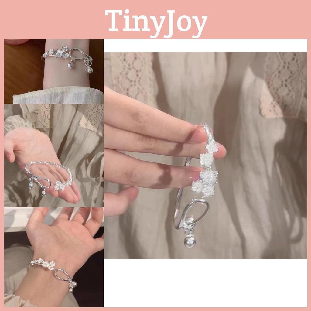 Gorgeous Of Lily The Valley Floral Bracelet Adjustable Open End Chic Jewelry Womens