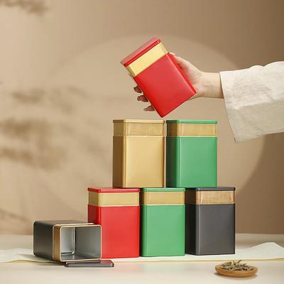 1 ks Mini Prázdná Plechová Nádoba na Čaj Domácí Zelený Černý Čaj Uzavřená Nádoba Přenosná Domácí Malá Krabička na Balení Čaje Plechové Skladovací Nádoby