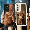 Coque de téléphone pour Samsung Galaxy A17 A16 A15 A14 A13 Vache des Highlands Mignonne A56 A36 A26 A55 A35 A25 A54 A34 A24 A53 A33 A23 A07 A06
