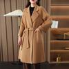 Modern Wool Long Coat for Women 100% Wool Handmade Pea Coat Winter Warm Overcoat Autumn New Saga