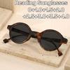 Retro Round Frame Reading Sunglasses Unisex Vintange High-Definition and Comfortable Anti Blue Light Presbyopia Eyewear To+4.0