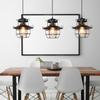 Vintage Industrial Iron Art Cage E27 LED Chandelier Ceiling Light Pendant Lamp for Bar Coffee Shop Decoration 100 240V