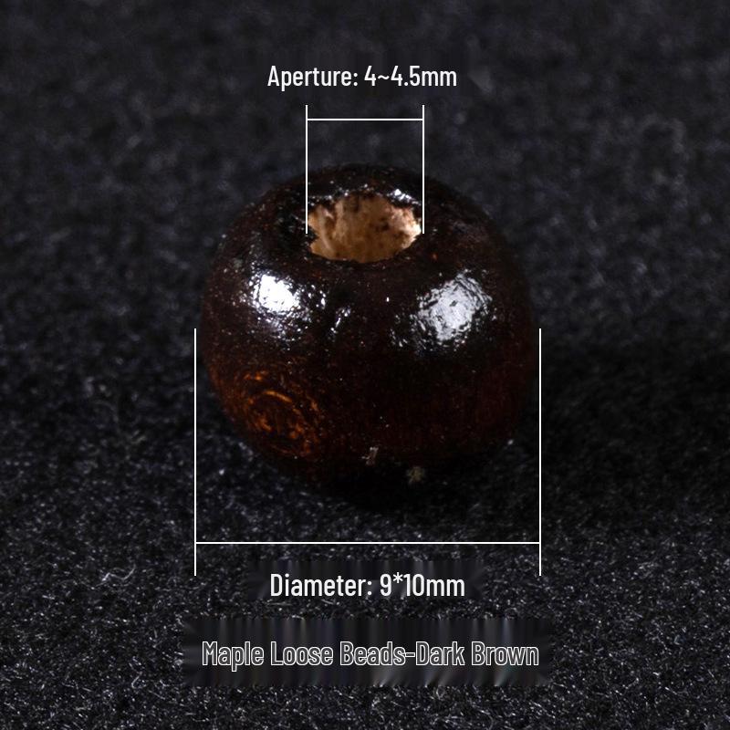 Mărgele Rotunde din Lemn Colorat pentru Bijuterii DIY - Mărgele Libere cu Orificiu Mare